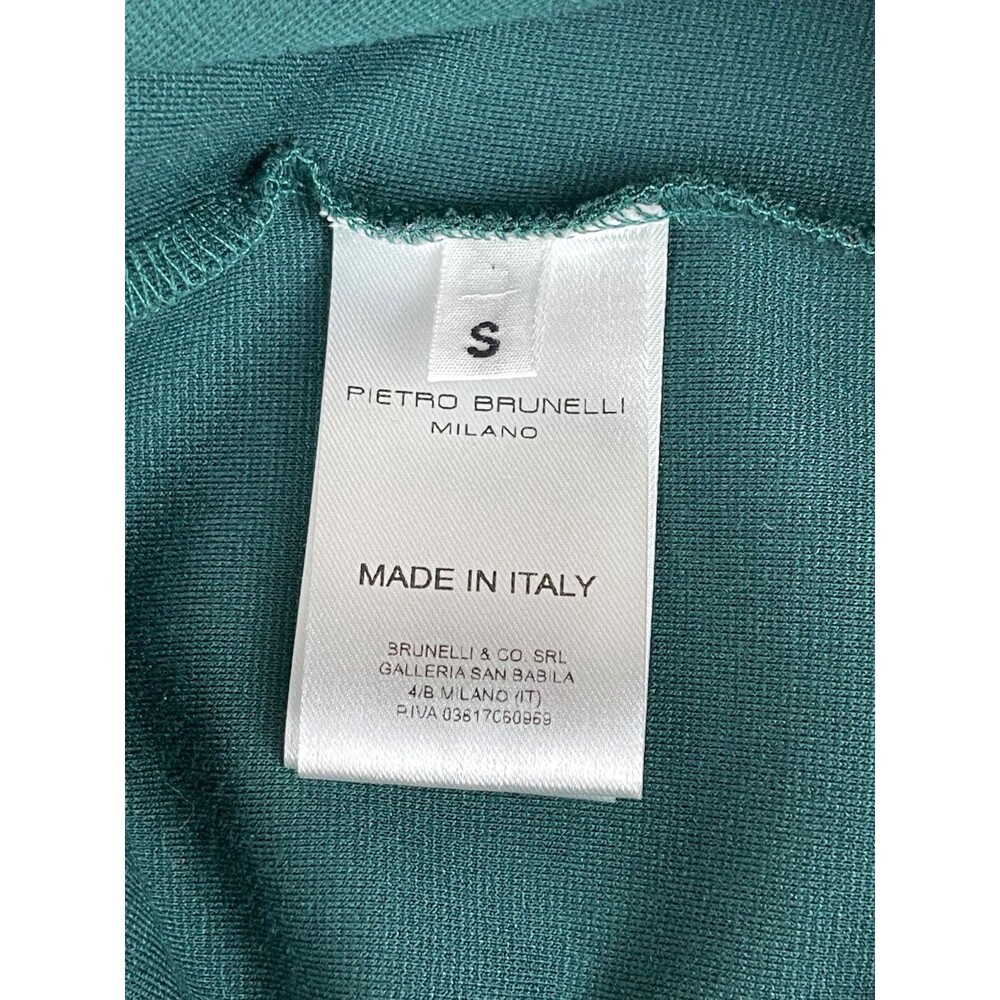 Pietro Brunelli Salisburgo Maternity Dress S Pinewood Green Rosette Sleeve Italy - Picture 13 of 16